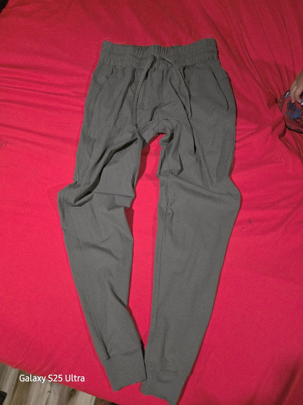 Womans Elastic-Waist Gray Jogger Pants